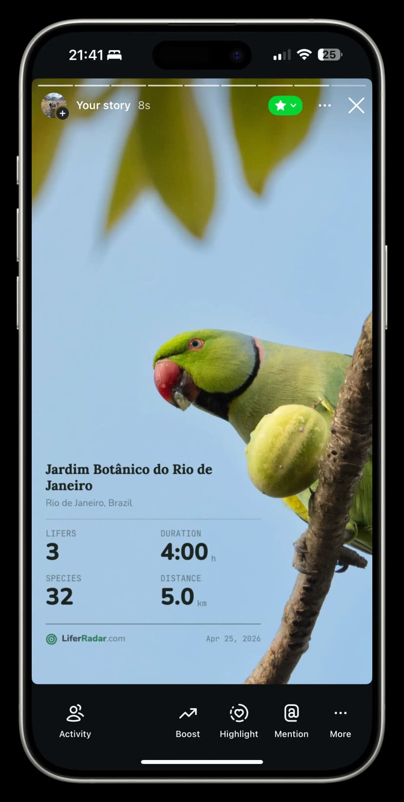 Share card result