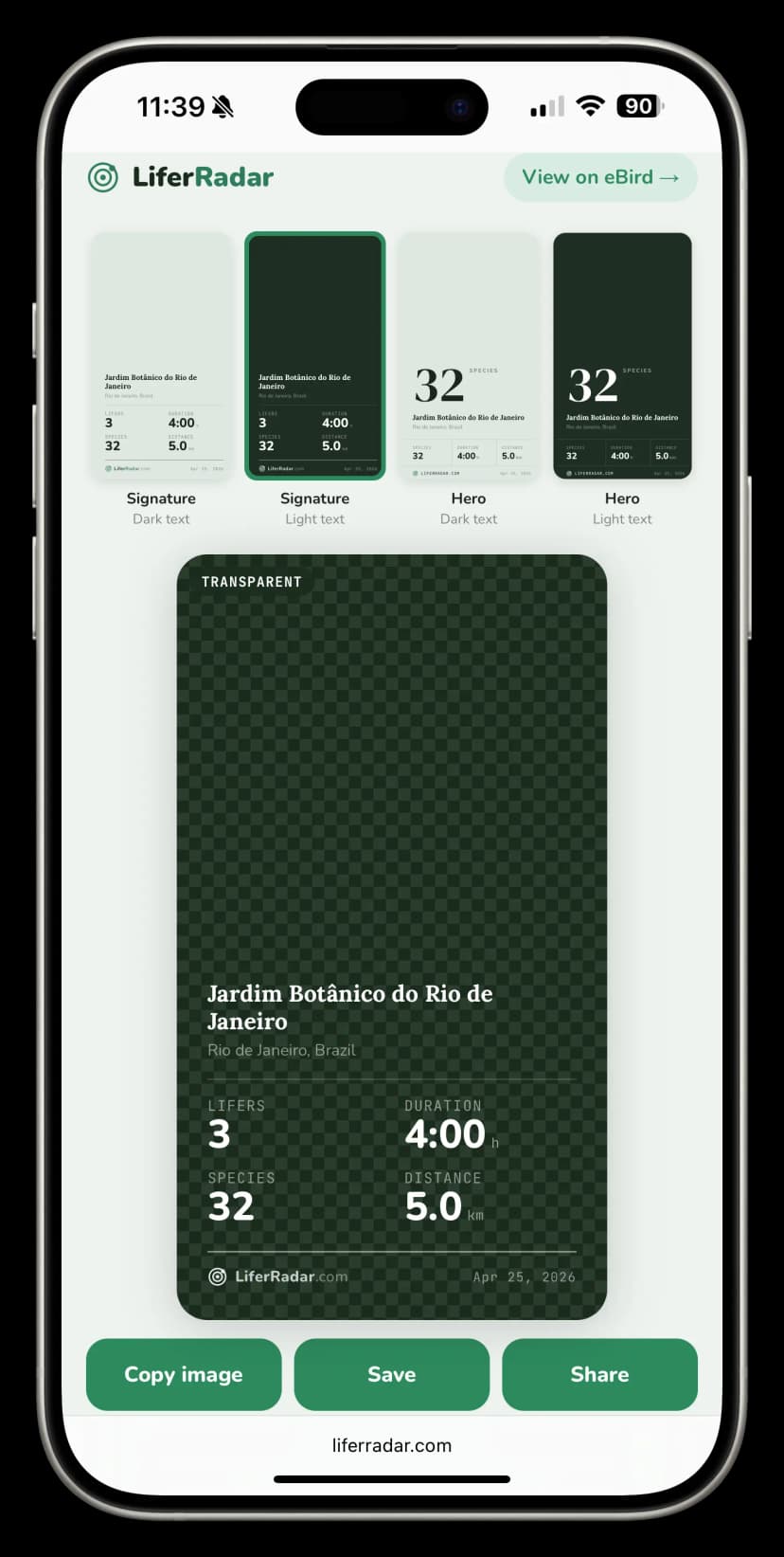Share checklist - template picker